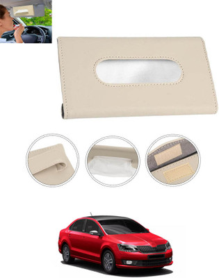 MATIES New Excellent Bright Color Beige Rectangle Shape Tissue Box For-215 Vehicle Tissue Dispenser(Beige)