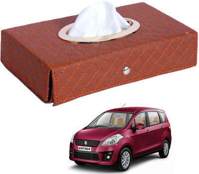 MOCKHE Cross-Tan Tissue Box Leatherette-202 Vehicle Tissue Dispenser(Grey)