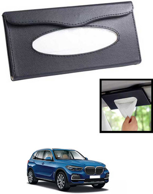 MATIES Universal Lightweight/Waterproof Leatherite Rectangle Black Tissue For Car-312 Vehicle Tissue Dispenser(Black)