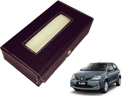 MOCKHE Basic-Black Tissue Box Leatherette-81 Vehicle Tissue Dispenser(Black)