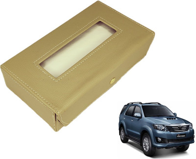 MOCKHE Basic-Beige Tissue Box Leatherette-321 Vehicle Tissue Dispenser(Beige)