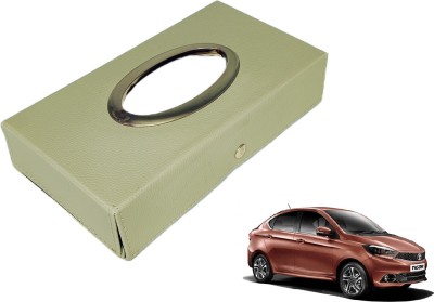 MOCKHE Chrom-Beige Tisue Box Leatherete-823 Vehicle Tissue Dispenser(Beige)