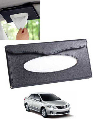 MATIES Multiuse Tissue Box With Waterproof For Car,Home,Office,Washroom,Kitchen Etc 8 Vehicle Tissue Dispenser(Black)