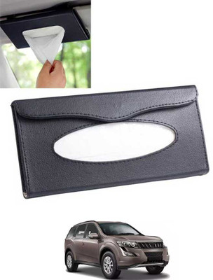 ABJD Leatherite Universal Black Rectangle Tissue Holder For Office,Home,Car-322 Vehicle Tissue Dispenser(Black)