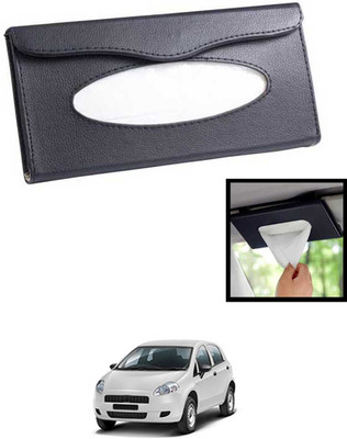 MATIES Universal Lightweight/Waterproof Leatherite Rectangle Black Tissue For Car-211 Vehicle Tissue Dispenser(Black)