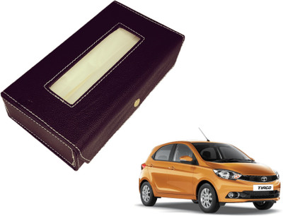 MOCKHE Basic-Black Tissue Box Leatherette-196 Vehicle Tissue Dispenser(Black)