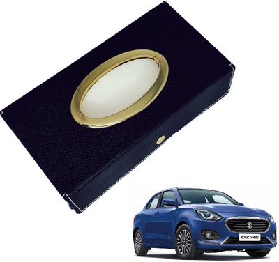 MOCKHE Chrom-Black Tisue Box Leatherete-521 Vehicle Tissue Dispenser(Black)