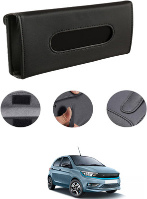 MATIES Rectangle Shape Fancy Design Tissue Dispencer For Car-267 Vehicle Tissue Dispenser(Black)
