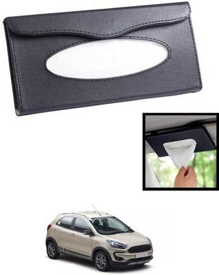 MATIES Universal Lightweight/Waterproof Leatherite Rectangle Black Tissue For Car-112 Vehicle Tissue Dispenser(Black)