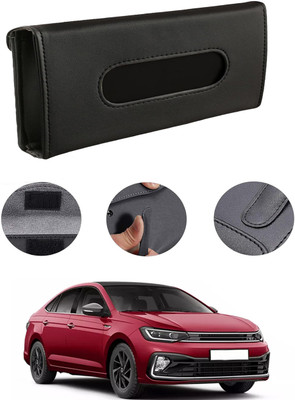 MATIES Rectangle Shape Fancy Design Tissue Dispencer For Car-298 Vehicle Tissue Dispenser(Black)