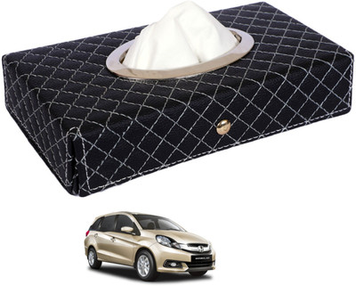 MOCKHE Cross-Black Tissue Box Leatherette-40 Vehicle Tissue Dispenser(Black)