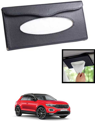 MATIES Universal Lightweight/Waterproof Leatherite Rectangle Black Tissue For Car-279 Vehicle Tissue Dispenser(Black)