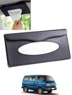 CCMM Universal Leatherite Black Rectangle Tissue Paper Box/Dispencer For Car-200 Vehicle Tissue Dispenser(Black)