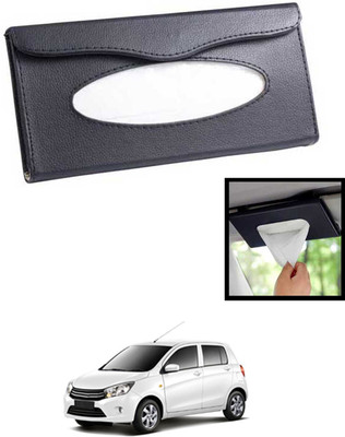 MATIES Universal Lightweight/Waterproof Leatherite Rectangle Black Tissue For Car-53 Vehicle Tissue Dispenser(Black)