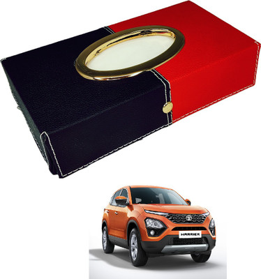MOCKHE Chrom-Black-Red Tisue Box Leatherete-485 Vehicle Tissue Dispenser(Black, Red)