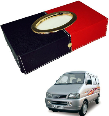 MOCKHE Chrom-Black-Red Tisue Box Leatherete-841 Vehicle Tissue Dispenser(Black, Red)