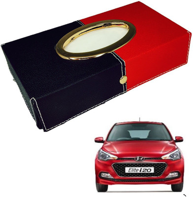 MOCKHE Chrom-Black-Red Tisue Box Leatherete-337 Vehicle Tissue Dispenser(Black, Red)