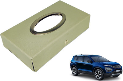 MOCKHE Chrom-Beige Tisue Box Leatherete-779 Vehicle Tissue Dispenser(Beige)