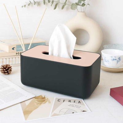 CHAHITU Tissue Box Holder,Car Decor , Home , Hotel , Dining Table , PACK OF 1 Vehicle Tissue Dispenser(Black)