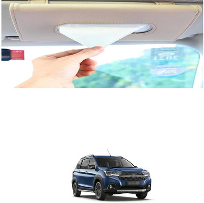 PRTEK Beige Car Tissue Holder Napkin for Sun Visor and Backseat – Universal Fit O1 Vehicle Tissue Dispenser(Beige)