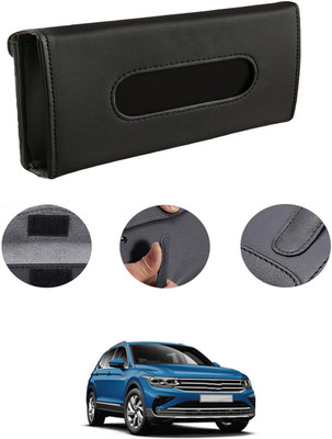 MATIES Rectangle Shape Fancy Design Tissue Dispencer For Car-273 Vehicle Tissue Dispenser(Black)