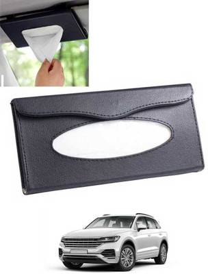 AYW Black Car Tissue Holder Rectangle Leatherite/Include Tissue/Save Space-230 Vehicle Tissue Dispenser(Black)