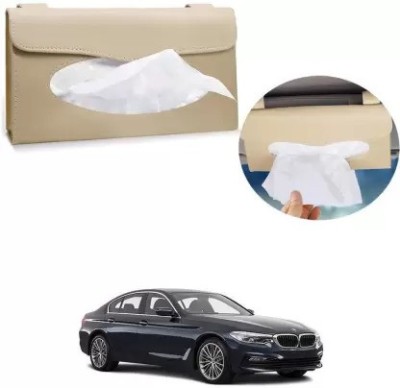 AIRSKY Car Tissue Holder (Beige) for BMW 5 Series Vehicle Tissue Dispenser(Beige)