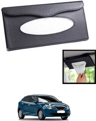 MATIES Universal Lightweight/Waterproof Leatherite Rectangle Black Tissue For Car-31 Vehicle Tissue Dispenser(Black)