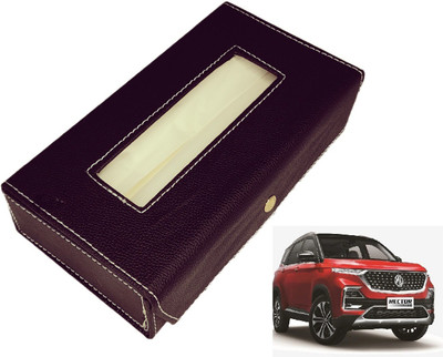 MOCKHE Basic-Black Tissue Box Leatherette-101 Vehicle Tissue Dispenser(Black)