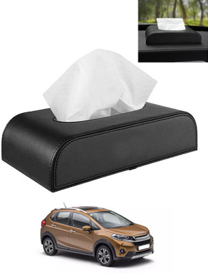 MATIES Leathrite New Design Black D-Shape Tissue Holder For-WRV Honda 2017 Vehicle Tissue Dispenser(Beige)