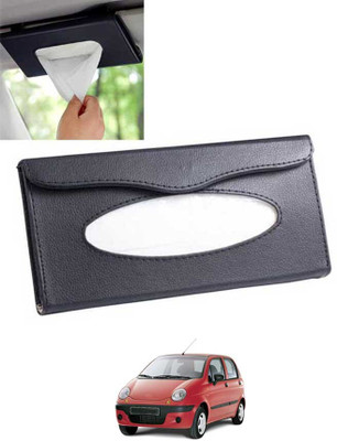 AYW Black Car Tissue Holder Rectangle Leatherite/Include Tissue/Save Space-150 Vehicle Tissue Dispenser(Black)