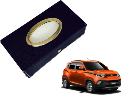 MOCKHE Chrom-Black Tisue Box Leatherete-111 Vehicle Tissue Dispenser(Black)