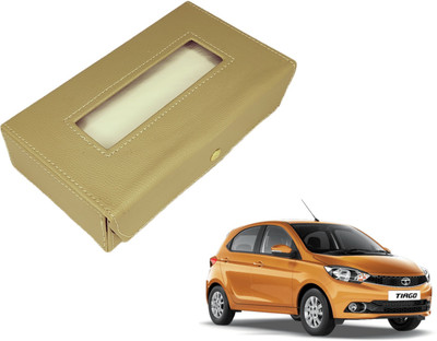 MOCKHE Basic-Beige Tissue Box Leatherette-416 Vehicle Tissue Dispenser(Beige)