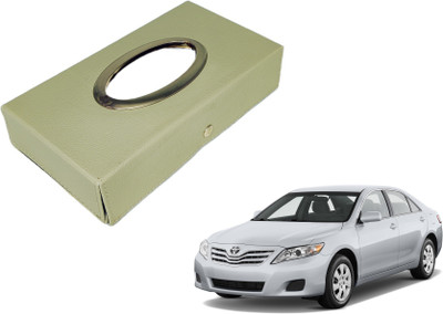 MOCKHE Chrom-Beige Tisue Box Leatherete-630 Vehicle Tissue Dispenser(Beige)