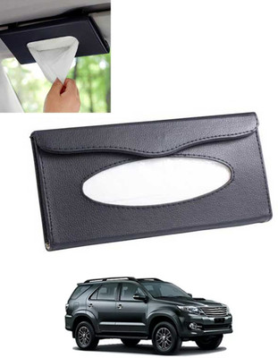 MSNP Universal Leatherite Rectangle Black Tissue Box For Car/office/Home-110 Vehicle Tissue Dispenser(Black)