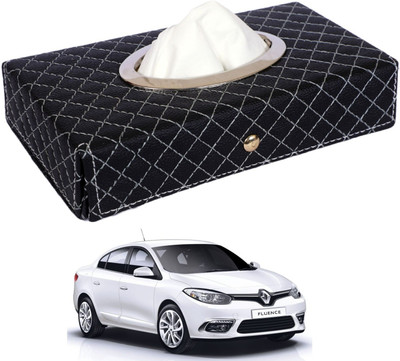 MOCKHE Cross-Black Tissue Box Leatherette-622 Vehicle Tissue Dispenser(Black)