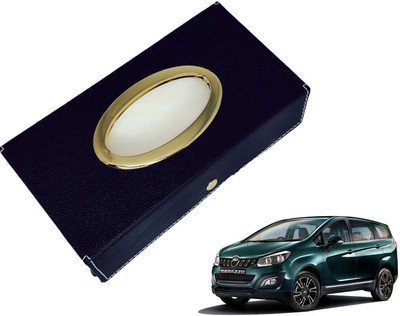 MOCKHE Chrom-Black Tisue Box Leatherete-227 Vehicle Tissue Dispenser(Black)