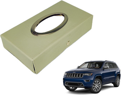 MOCKHE Chrom-Beige Tisue Box Leatherete-650 Vehicle Tissue Dispenser(Beige)