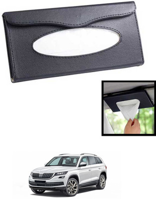 MATIES Universal Lightweight/Waterproof Leatherite Rectangle Black Tissue For Car-164 Vehicle Tissue Dispenser(Black)