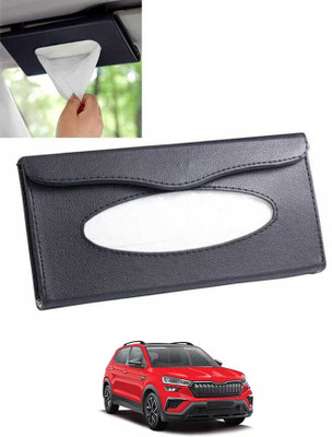 MATIES Multiuse Tissue Box With Waterproof For Car,Home,Office,Washroom,Kitchen Etc 134 Vehicle Tissue Dispenser(Black)