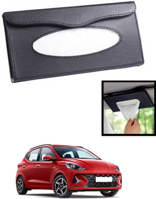 MATIES Universal Lightweight/Waterproof Leatherite Rectangle Black Tissue For Car-122 Vehicle Tissue Dispenser(Black)