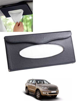 MATIES Multiuse Tissue Box With Waterproof For Car,Home,Office,Washroom,Kitchen Etc 76 Vehicle Tissue Dispenser(Black)