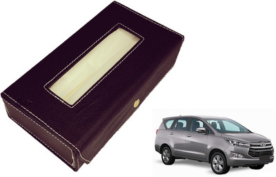 MOCKHE Basic-Black Tissue Box Leatherette-113 Vehicle Tissue Dispenser(Black)