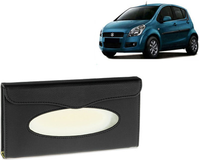Selifaur Car Sun Visor Tissue Box Holder PU Leather Paper Napkin Organizer Ritz Type-1 Vehicle Tissue Dispenser(Beige)