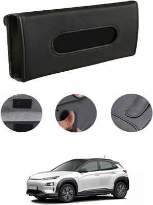 MATIES Rectangle Shape Fancy Design Tissue Dispencer For Car-166 Vehicle Tissue Dispenser(Black)