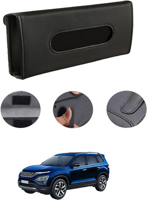 MATIES Rectangle Shape Fancy Design Tissue Dispencer For Car-232 Vehicle Tissue Dispenser(Black)