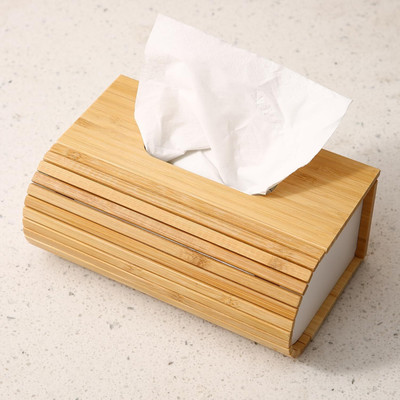 HOKiPO Magnetic Wooden Tissue Box Holder (AR-5050), Vehicle Tissue Dispenser(Brown)