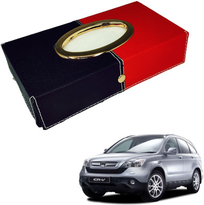 MOCKHE Chrom-Black-Red Tisue Box Leatherete-323 Vehicle Tissue Dispenser(Black, Red)