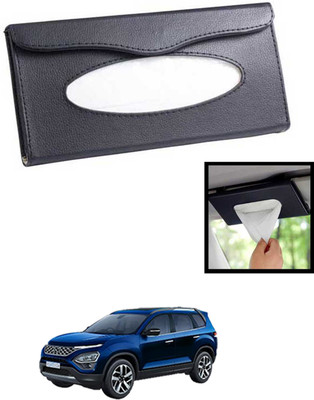 MATIES Universal Lightweight/Waterproof Leatherite Rectangle Black Tissue For Car-232 Vehicle Tissue Dispenser(Black)