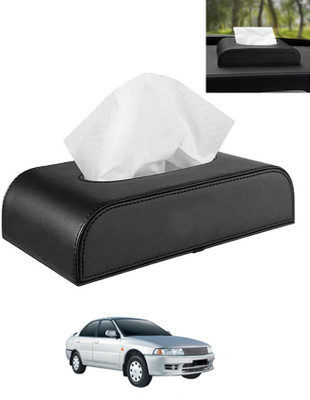 AYW Black Tissue Holder Leatherite/Include Tissue/Save Space For Home/Car/Office-139 Vehicle Tissue Dispenser(Black)